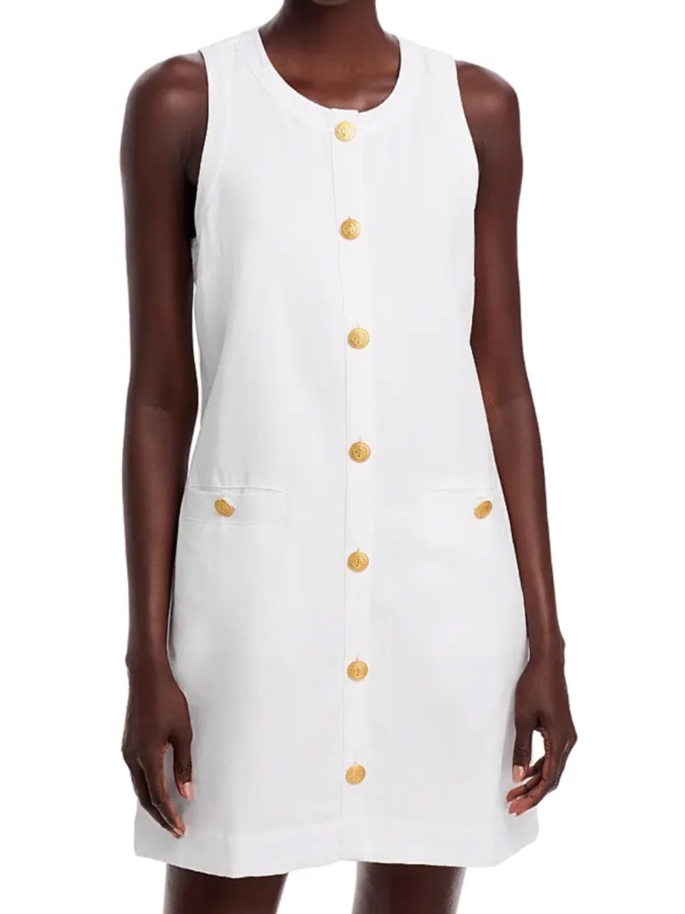 Vineyard Vines Linen Blend Nautical Button Front Sleeveless Dress Size Medium